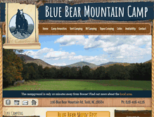 Tablet Screenshot of bluebearmountain.com